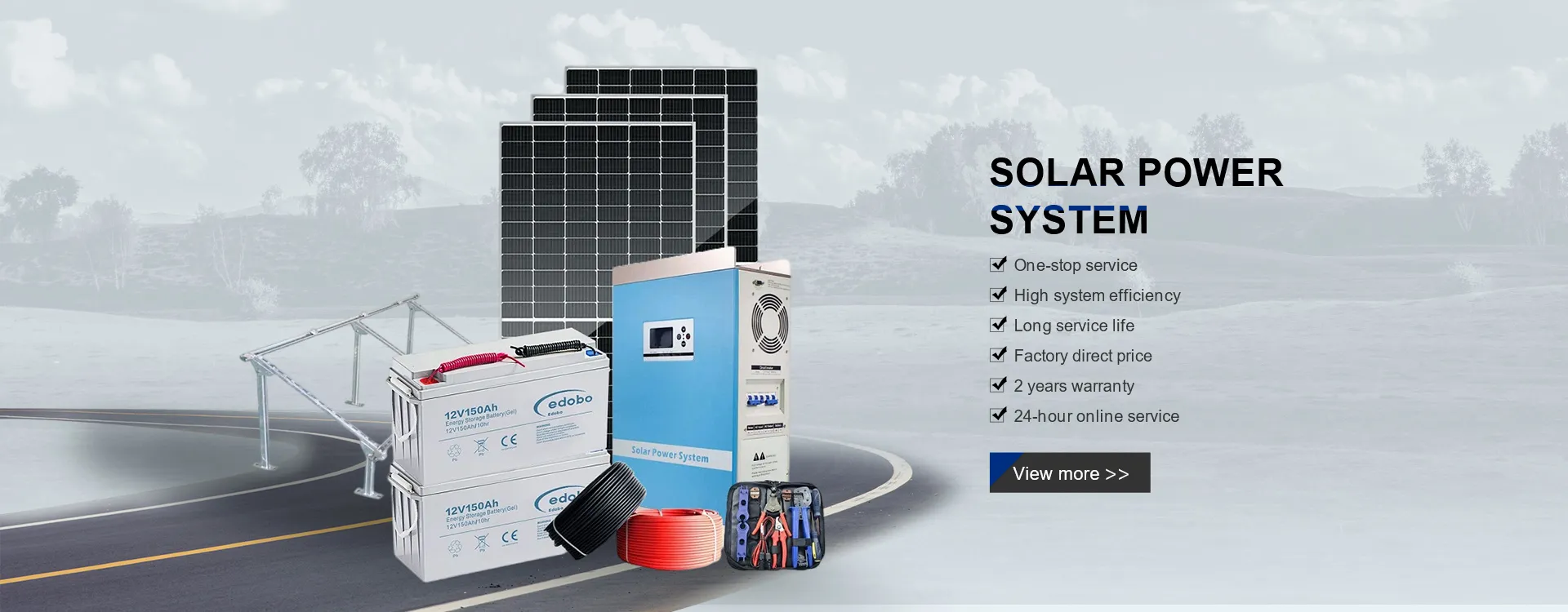 Commercial high-power solar power generation system