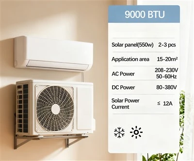 घर के लिए 9000btu सौर ऊर्जा एयर कंडीशनर